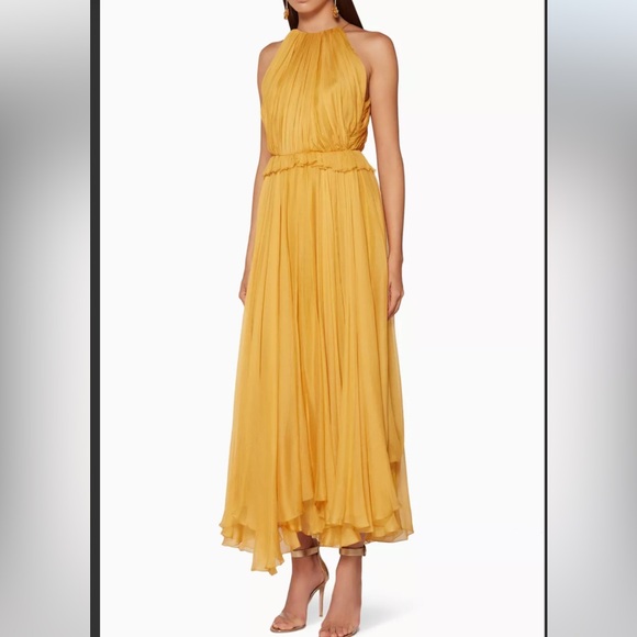 Maria Lucia Hohan yellow marigold Kamille silk dress - Picture 3 of 16